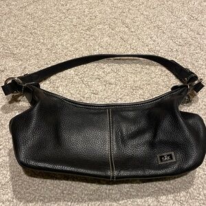 The SAK Hobo Shoulder Bag Black Pebbled Leather Purse Handbag